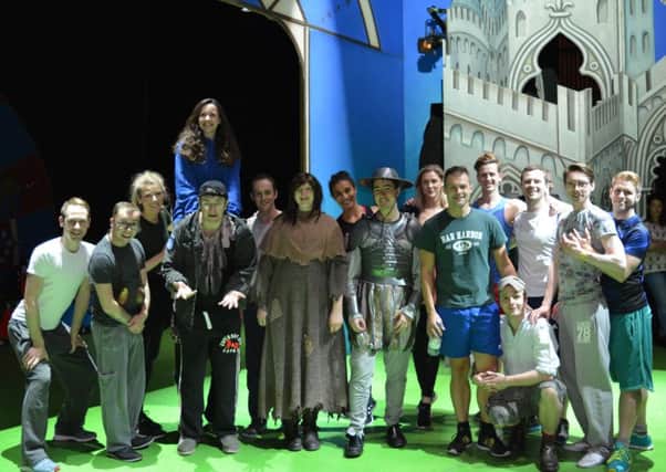 Cast of Spamalot on Tuesday night. Pic by Al Hunter