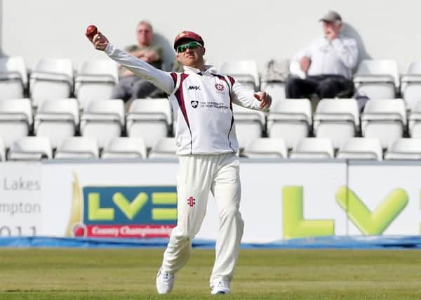 Stephen Peters has been ruled out of Northants' clash with Kent due to a broken thumb