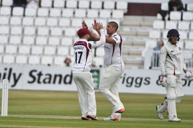 Action from Northamptonshire versus Kent. Pictures by Dave Ikin
