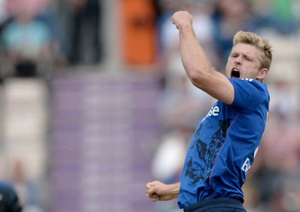 David Willey was in the wickets for England