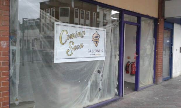 The unit which will be transformed into the new Gallone's Ice Cream Parlour
