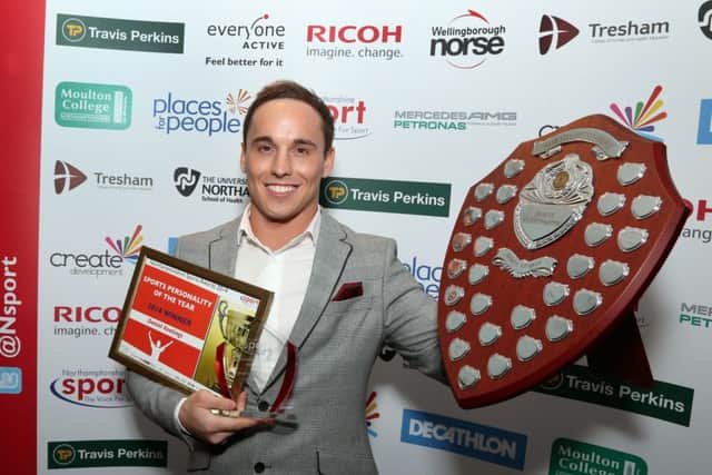 Northamptonshire Sports Awards 2014
At Kettering Conference Centre
Winner Sports Personality of the Year Daniel Keatings
Sponsored by Travis Perkins
Thursday November 6 2014