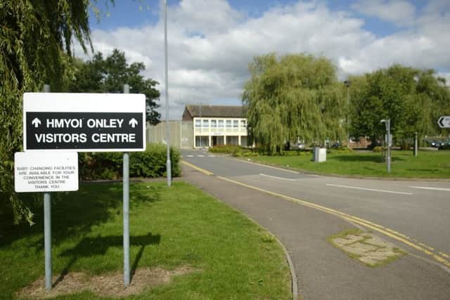 Prison officers striking at Onley Prison.
GV of the entrance at Onley.
NEWS, MARK.
070829SL10 ENGNNL00120110713155050