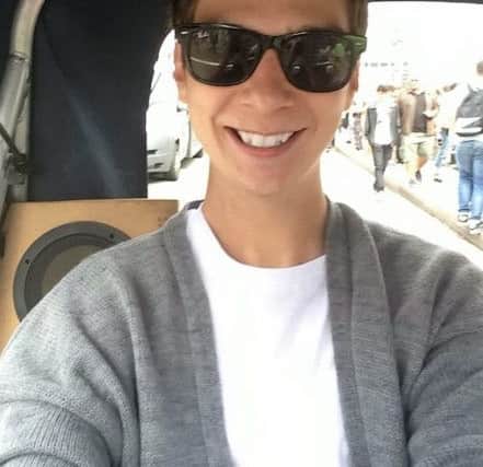 Jake before using the tooth whitening strips. PICTURE: SWNS