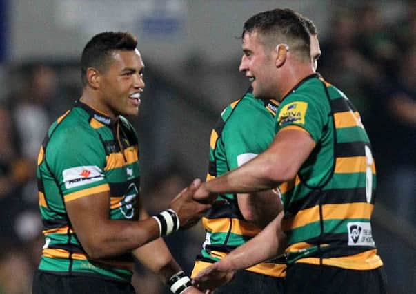 Luther Burrell is delighted that Calum Clark (right) has been given a chance to impress for England (picture: Sharon Lucey)