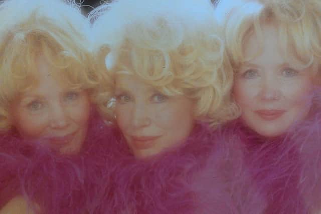 Joy, centre, with twins Teddie, left and Babs, had a string of hits in the 1950s. Picture shows the sisters in the 1990s.