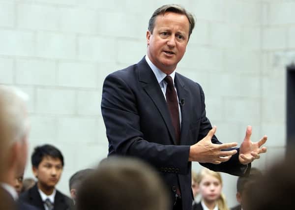 Prime Minister David Cameron visiting Corby Technical School on the day a new batch of Free Schools are to be set-up. NNL-150209-135118009