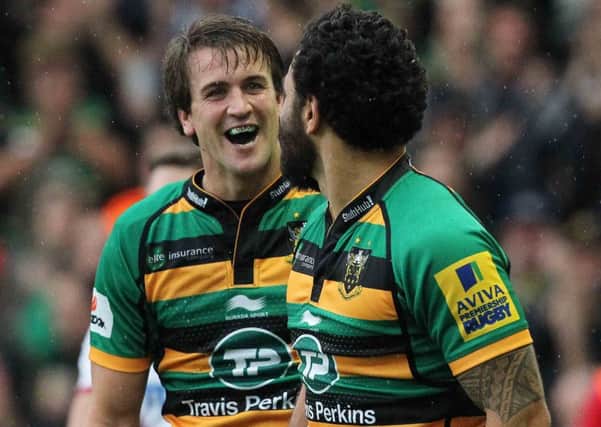 Lee Dickson and Kahn Fotuali'i will continue to share the scrum-half workload at Saints (picture: Sharon Lucey)