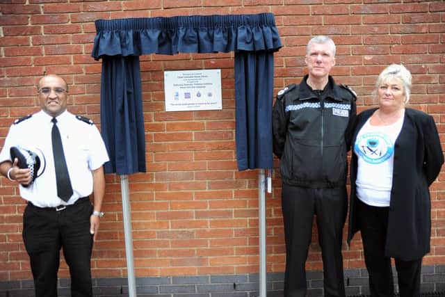 Chief Constable Simon Edens launched a three-month crackdonw on violence by unveiling a plaque to commemorate the Reducing Domestic Violence Peace One Day coalition. He was joined by Caroline Shearer from the charity Only Cowards Carry and Superintendent Dennis Murray.