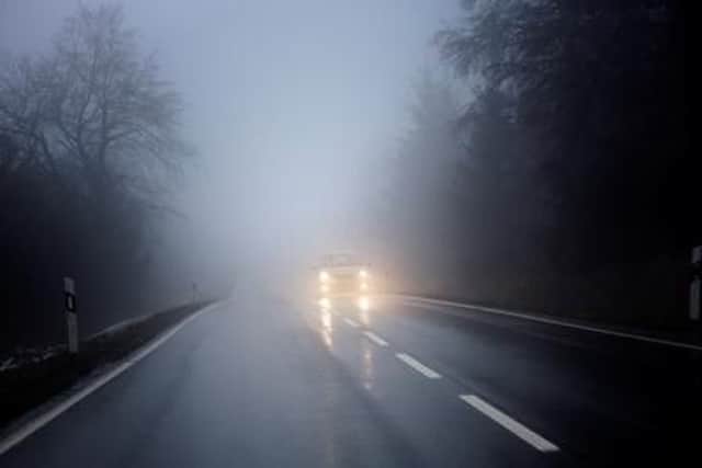 Drivers are being warned to expect foggy conditions on monday morning