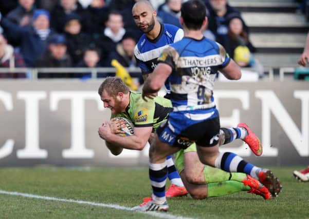 Mike Haywood scored for Saints at Bath back in February (picture: Kirsty Edmonds)
