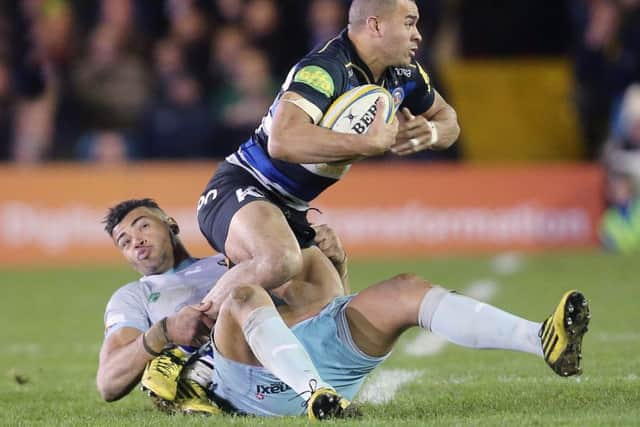 Luther Burrell was up against England team-mate Jonathan Joseph