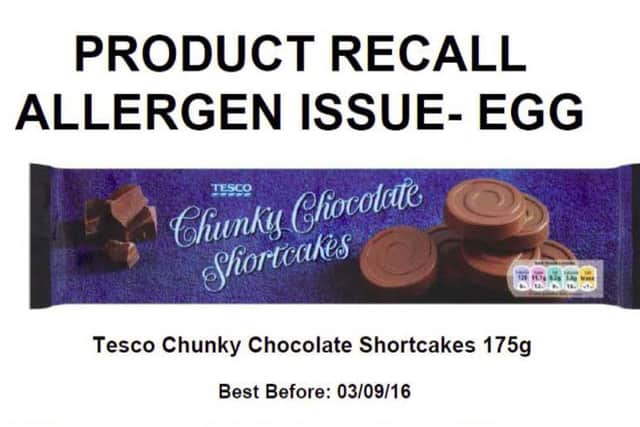 Tesco issue product recall