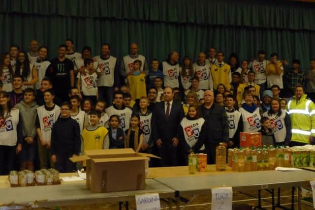 Members of The Church of Jesus Christ of Latter-Day Saints from congregations in Northamptonshire, Milton Keynes, Bedfordshire and Cambridgeshire collected aid for refugees in Calais