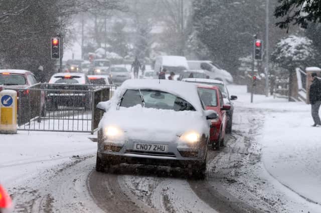Snow is predicted to fall in Northamptonshire on Monday