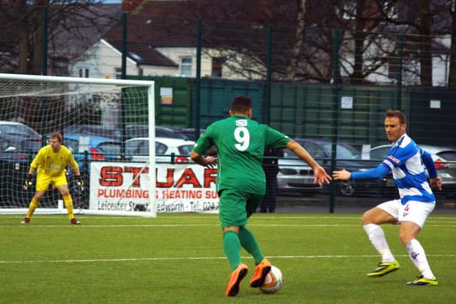 Kettering Town battled it out with Bedworth United on the latter's artificial surface at the start of the year
