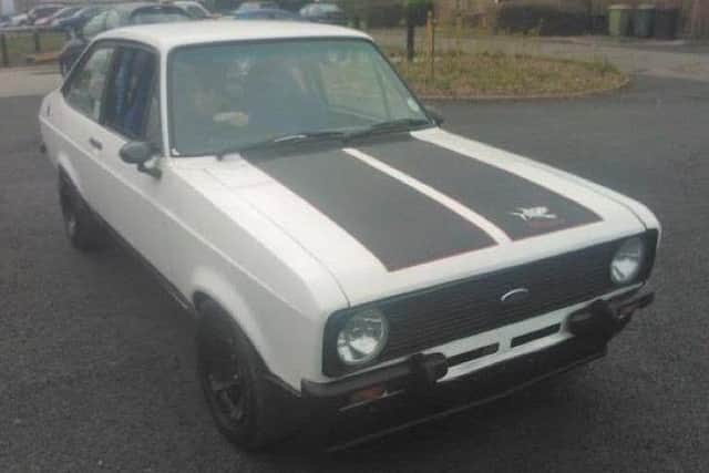 The stolen car.