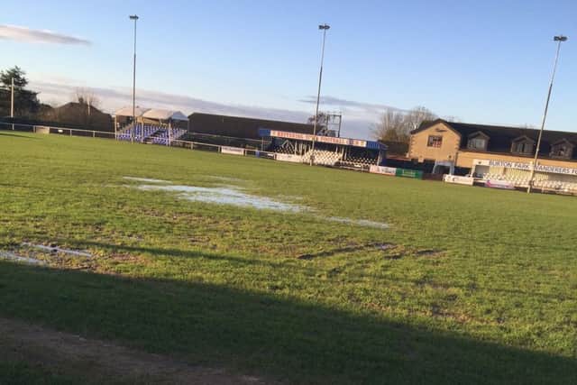 Kettering Town's home match with Stratford Town has been postponed as the Latimer Park pitch remains waterlogged