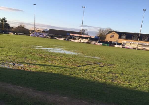 Kettering Town's home match with Stratford Town has been postponed as the Latimer Park pitch remains waterlogged