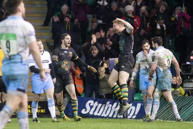 Harry Mallinder enjoyed a magic moment as he scored a final-minute match-winning try on his European debut (pictures: Kirsty Edmonds)
