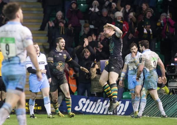 Harry Mallinder enjoyed a magic moment as he scored a final-minute match-winning try on his European debut (pictures: Kirsty Edmonds)