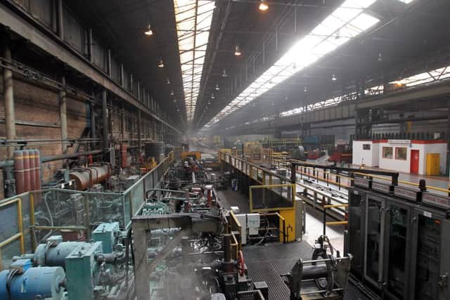 Tata Steel's pipe room, in Corby.