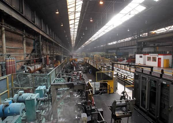Tata Steel's pipe room, in Corby.