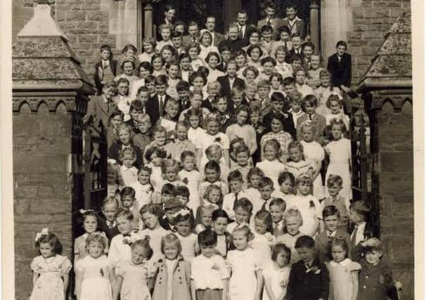 This picture was taken outside the United Reformed Church in High Street, Wellingborough, in the 1950s