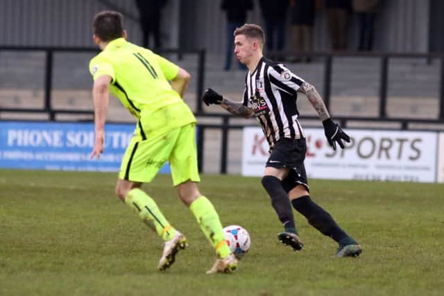 Ben O'Hanlon gets on the ball for the Steelmen