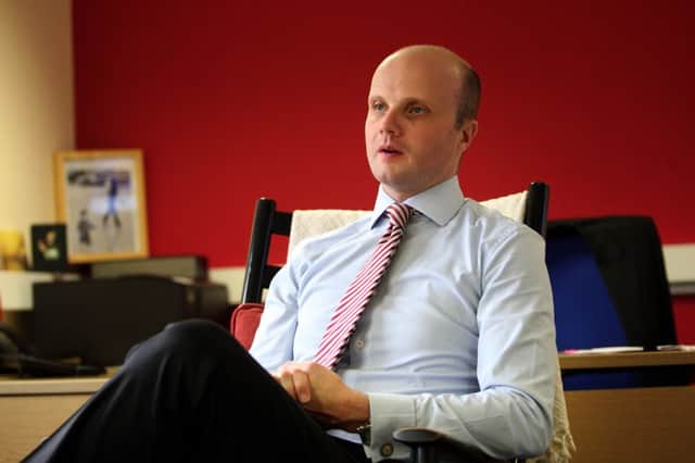 Police and crime commissioner Adam Simmonds pictured at Police HQ, Wootton Hall. ENGNNL00120141002112052
