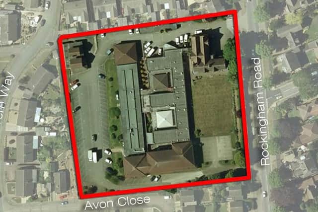 The site of the proposed apartments