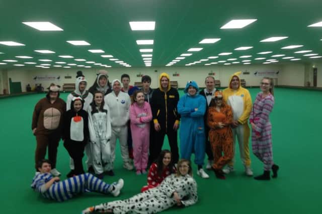 'Onesie hour' at last year's charity bowls event.