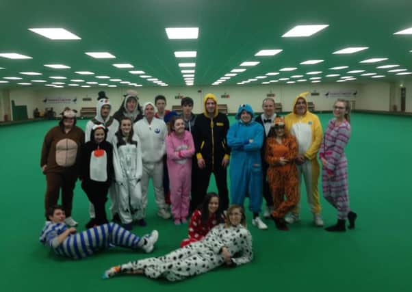 'Onesie hour' at last year's charity bowls event.
