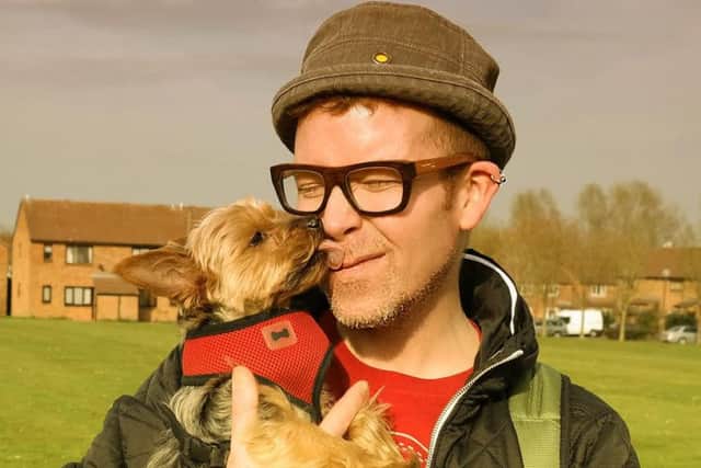 Richard Mullen and his dog Wilma.