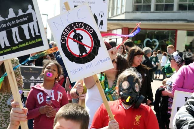 A number of protests have been held in opposition to waste plants in Corby