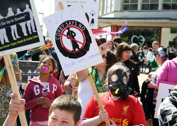 A number of protests have been held in opposition to waste plants in Corby