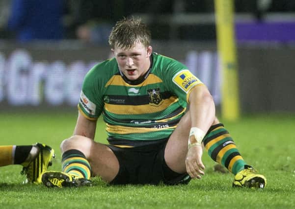 Alex Waller shows his disappointment during Saints' defeat to Wasps (pictures: Kirsty Edmonds)