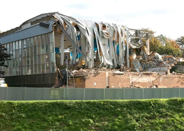 Demolition of the old swimming pool in 2007