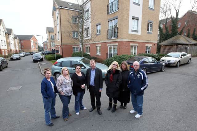 Cllr Mick Scrimshaw (centre) believes parking enforcement in the town should come under Kettering Council's remit.