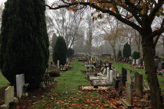Shire Lodge Cemetery in Rockingham Road, Corby