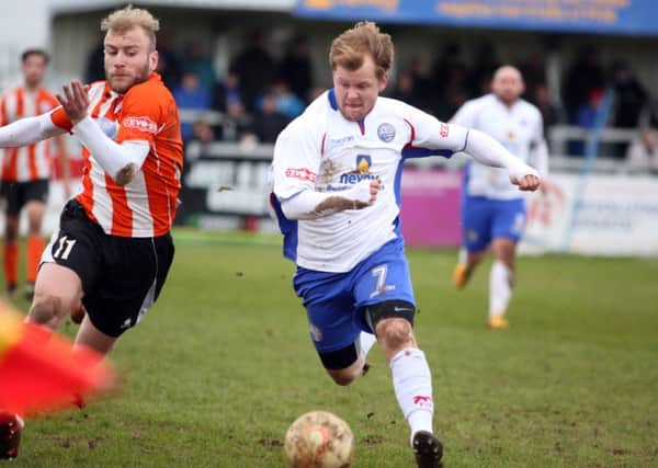 Andy Hall hit a hat-trick as AFC Rushden & Diamonds thrashed Arlesey Town 6-1 at the Dog & Duck