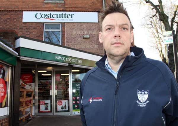 Have-a-go hero Paul Oakins frightened off two armed robbers from the Ramco Costcutter store in Northampton Road, Wellingborough