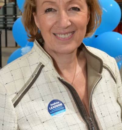 Andrea Leadsom MP campaigning in Brackley. NNL-150425-184258009