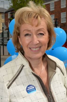 Andrea Leadsom MP campaigning in Brackley. NNL-150425-184258009
