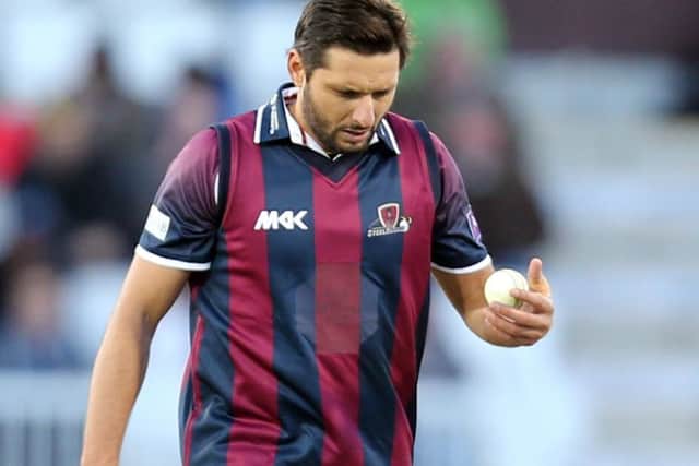 NO RETURN - Shahid Afridi played for Northants Steelbacks in the NatWest T20 last summer, but is set to sign for Hampshire for the 2016 season