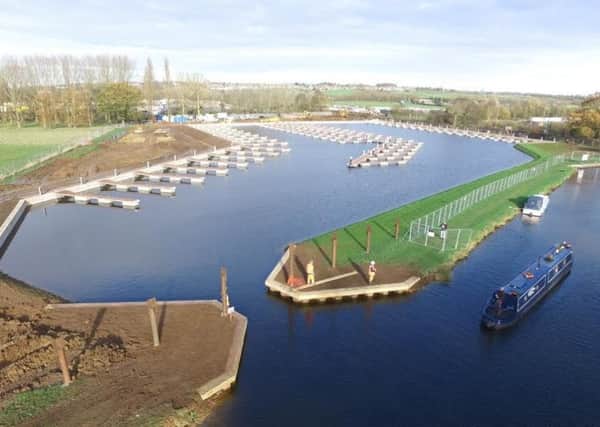Work progressing on the new marina earlier this year
