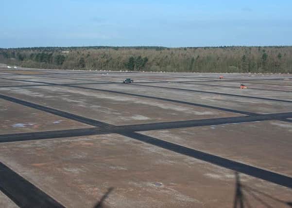 The hardstanding car park area at the front of Rockingham Motor Speedway which could be developed