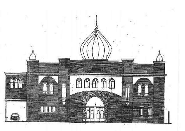A sketch of what the temple would look like if the plans are approved.
