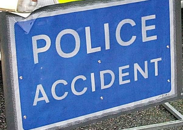 Two men were seriously injured in a road accident on the A14 westbound, between junctions 1 and 2, yesterday evening