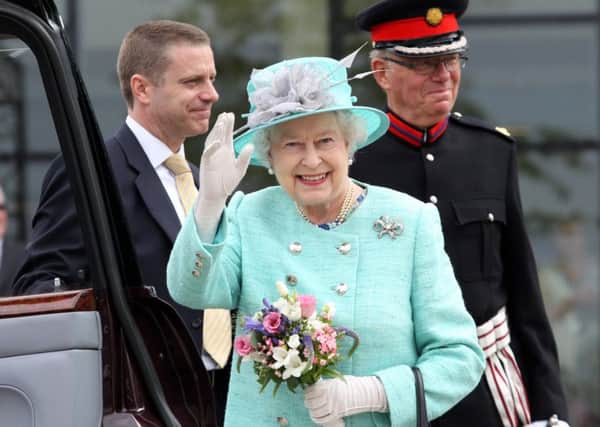 The Queen during her visit to Corby in 2012